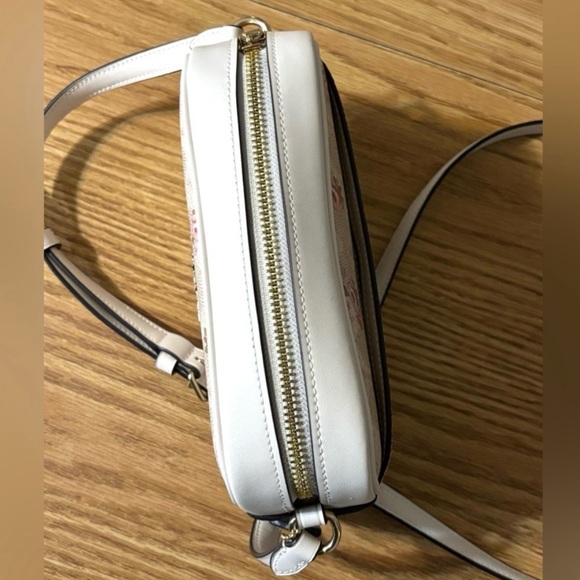 Coach Beige and Pink Floral Crossbody Bag & Wristlet Set - Picture 4 of 16